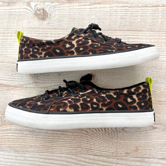 Sperry Crest Vibe Seacycled Cheetah Print Slip On Sneaker | Size 8.5 - Picture 2 of 8